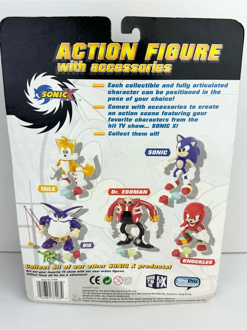 Vintage Sonic X Tails Action Figure with Accessories – Original Packaging
